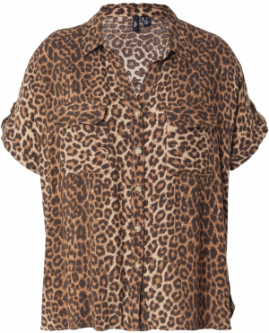 Vero Moda Curve Blúzka 'VMCBUMPY'  béžová / karamelová / čierna