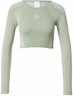 ADIDAS PERFORMANCE Funkčné tričko  zelená / biela