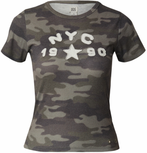BDG Urban Outfitters Tričko 'NYC 1990'  svetlosivá / kaki / olivová / tmavozelená