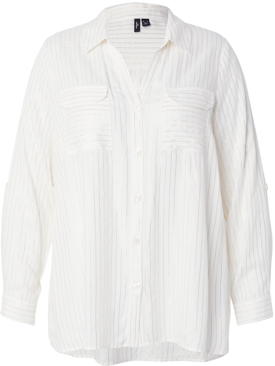 Vero Moda Curve Blúzka 'VMCBUMPY'  zlatá / biela