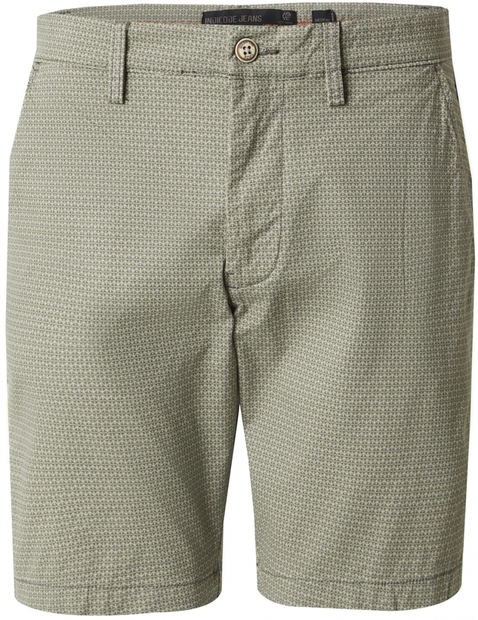 INDICODE JEANS Chino nohavice 'Lubin'  tmavosivá / pastelovo zelená