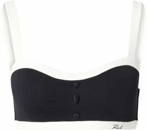 Karl Lagerfeld Bikinový top  čierna / biela