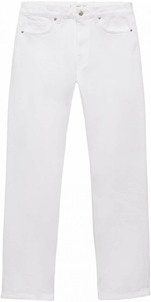 MANGO Džínsy 'BLANCA'  biela