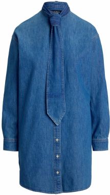 Lauren Ralph Lauren Košeľové šaty  modrá denim