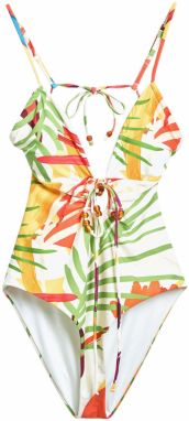 Desigual Jednodielne plavky  kiwi / oranžová / melónová / biela