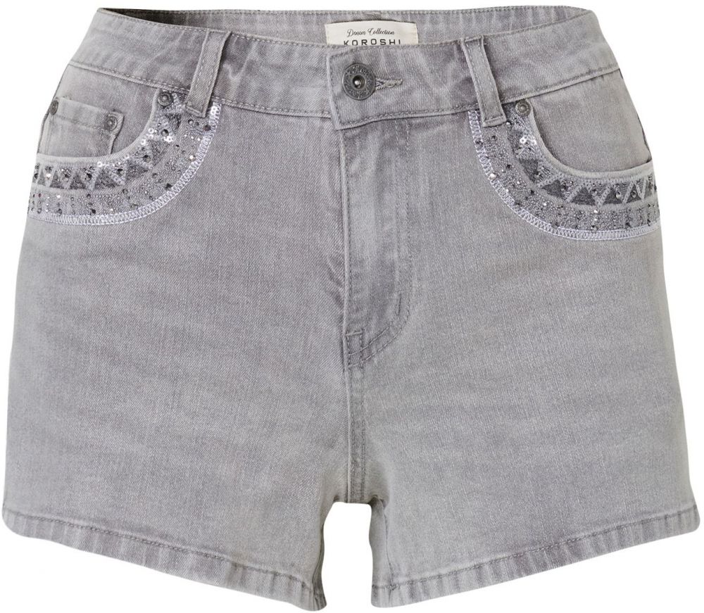 KOROSHI Džínsy  sivý denim