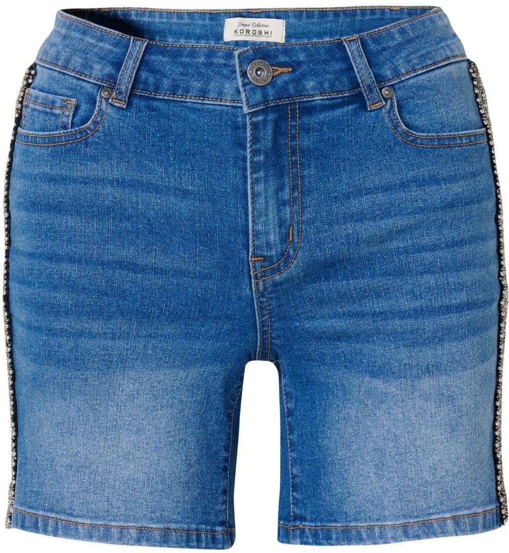 KOROSHI Džínsy  modrá denim / sivá / čierna