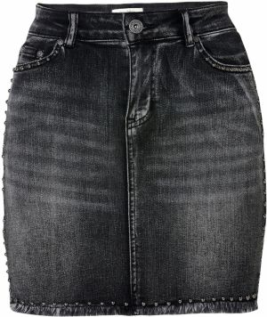 KOROSHI Sukňa  čierny denim