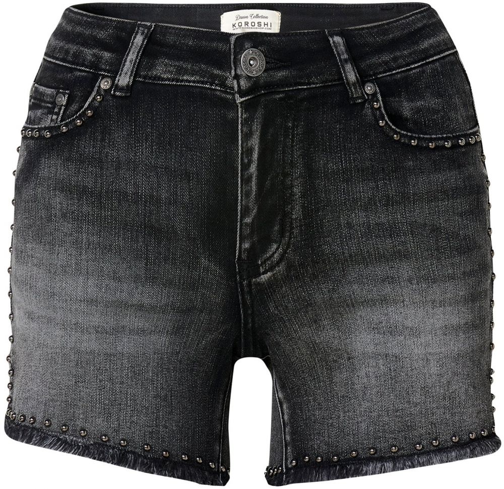KOROSHI Džínsy  čierny denim