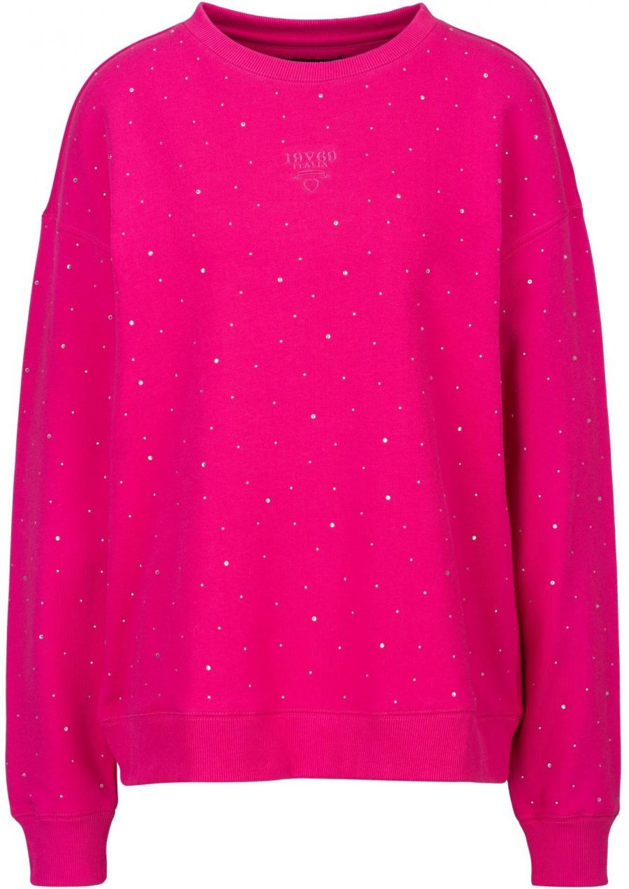 19V69 ITALIA Mikina 'Sinja Stones'  fuksia