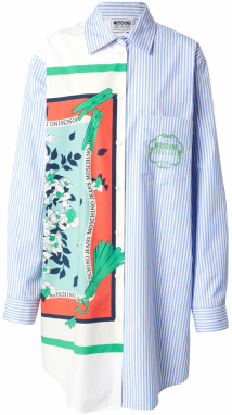 Moschino Jeans Košeľové šaty  námornícka modrá / svetlomodrá / svetločervená / biela