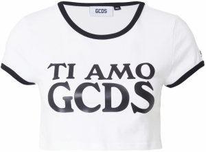 GCDS Tričko  čierna / biela