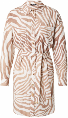 GUESS by Marciano Košeľové šaty 'ROSIE'  svetlobéžová / hnedá