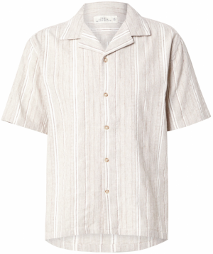 Abercrombie & Fitch Košeľa 'DOBBY LAYER'  krémová / biela