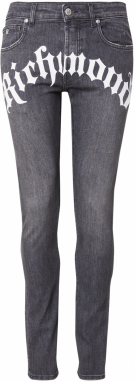 John Richmond Džínsy  čierny denim / biela