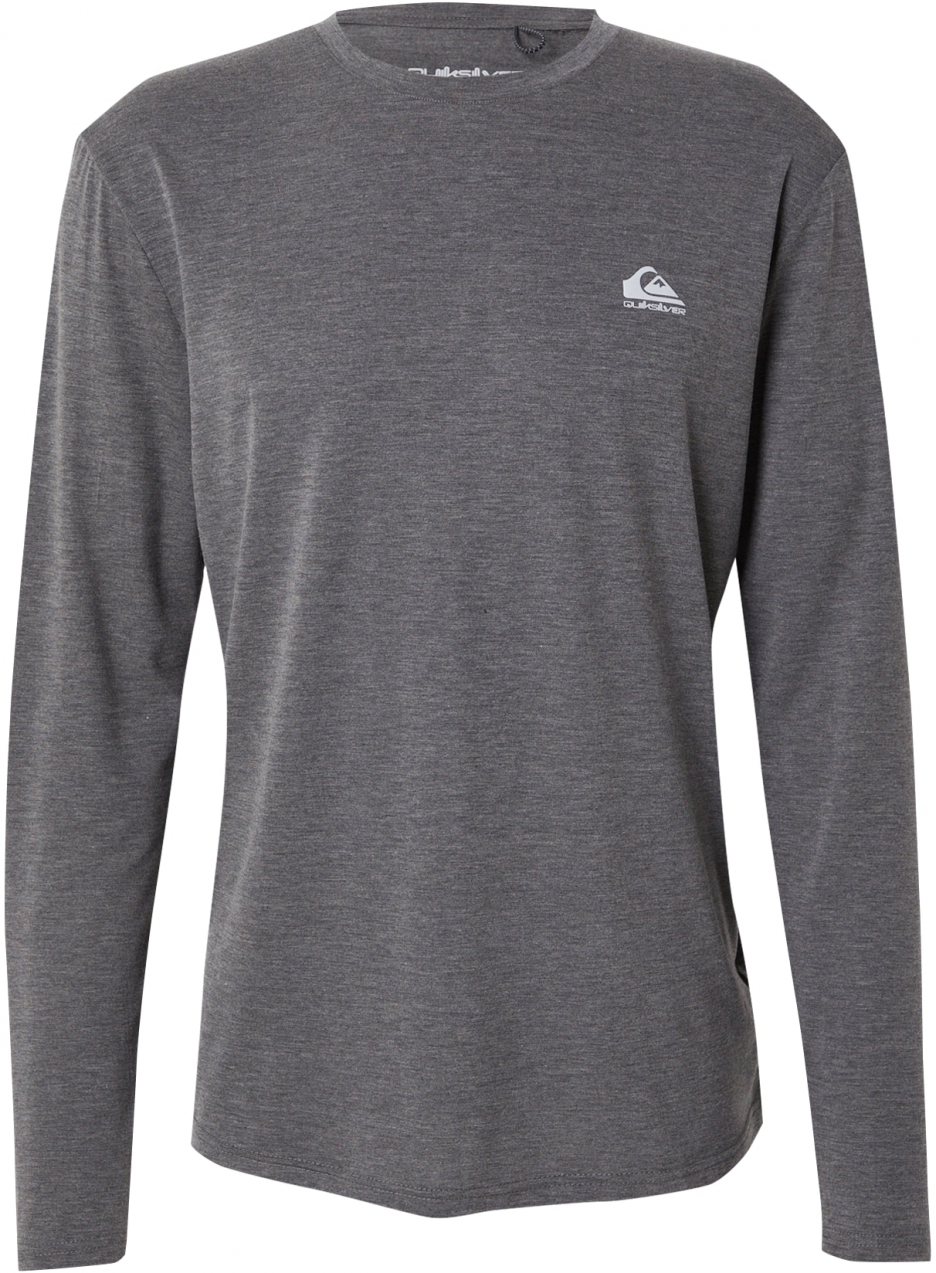 QUIKSILVER Funkčné tričko 'COASTAL RUN'  čierna melírovaná / biela