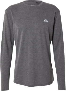 QUIKSILVER Funkčné tričko 'COASTAL RUN'  čierna melírovaná / biela