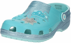 Crocs Otvorená obuv 'Frozen Elsa Classic'  neónovo modrá / modrá melírovaná / sivá