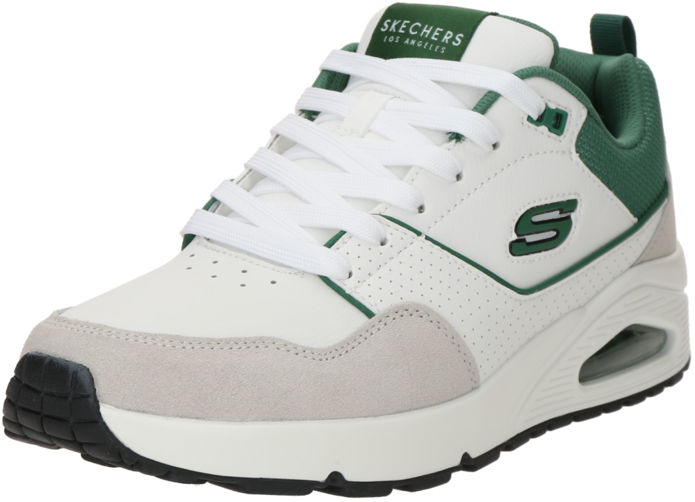 SKECHERS Nízke tenisky 'UNO - RETRO ONE'  smaragdová / biela