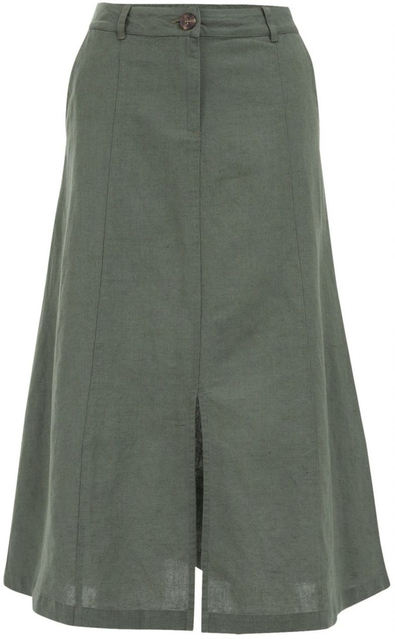 WE Fashion Sukňa  tmavozelená