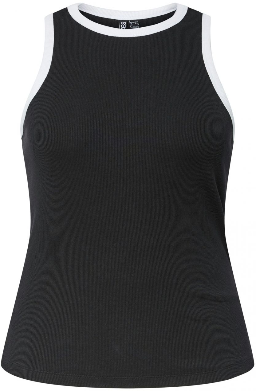 PIECES Curve Top 'PCMAY'  čierna / biela