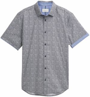 TOM TAILOR Košeľa  čierna / biela