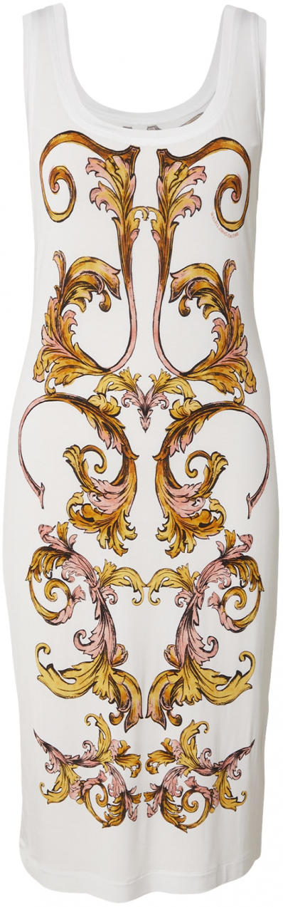 Versace Jeans Couture Šaty  hnedá / zlatá žltá / ružová / biela
