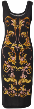 Versace Jeans Couture Šaty 'ORGANZINO'  žltá / čierna