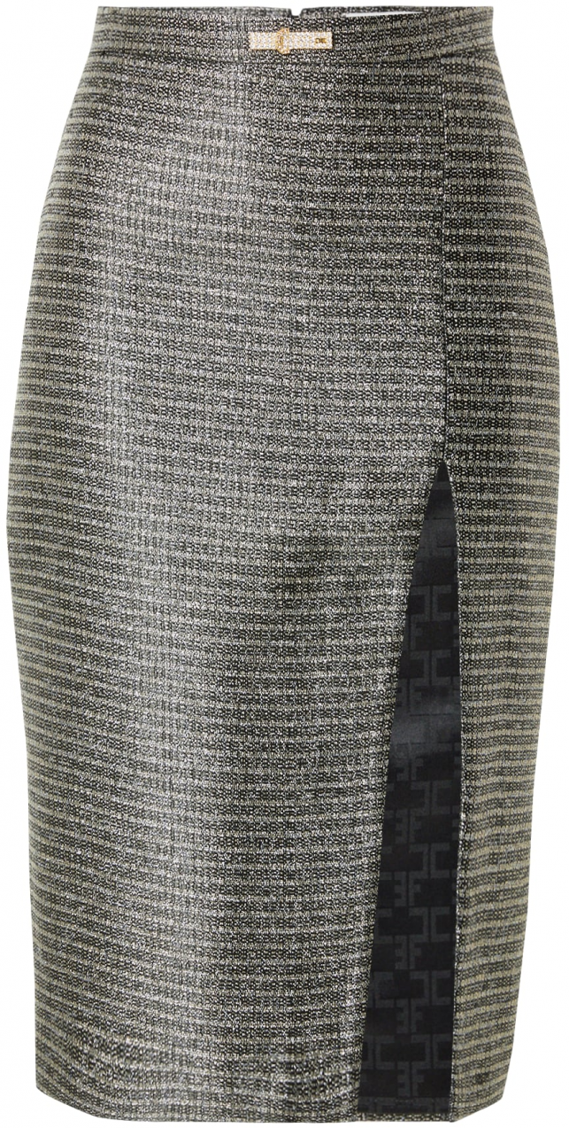 Elisabetta Franchi Sukňa  zlatá / čierna / strieborná