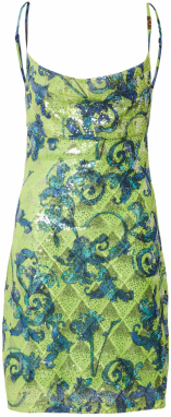 Versace Jeans Couture Kokteilové šaty  námornícka modrá / zelená / kiwi