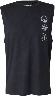 QUIKSILVER Funkčné tričko 'LAP TIME'  čierna / biela