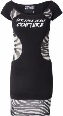 Versace Jeans Couture Šaty  čierna / šedobiela
