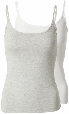 WEEKDAY Top  sivá melírovaná / biela