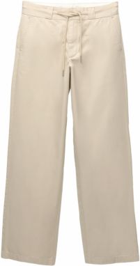 Pull&Bear Chino nohavice  krémová