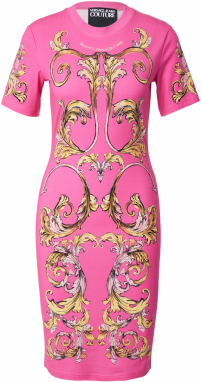 Versace Jeans Couture Šaty 'ACTIVE'  hnedá / zlatá / svetloružová / čierna