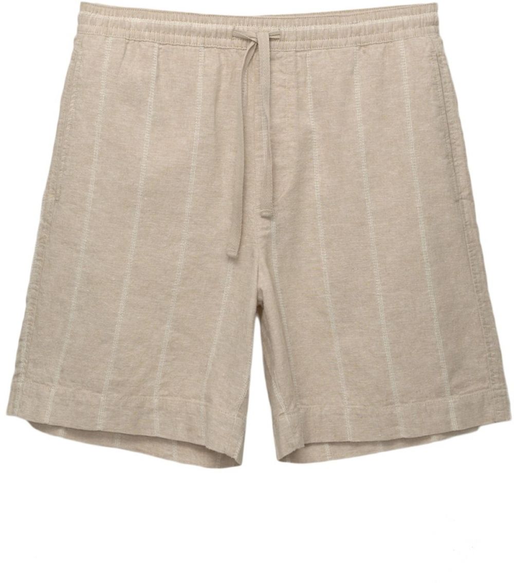 Pull&Bear Nohavice  svetlobéžová / biela