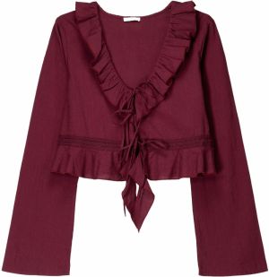 Bershka Blúzka  bordová