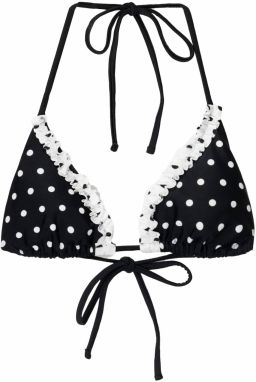 Bershka Bikinový top  čierna / biela