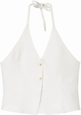 Bershka Vesta k obleku  šedobiela