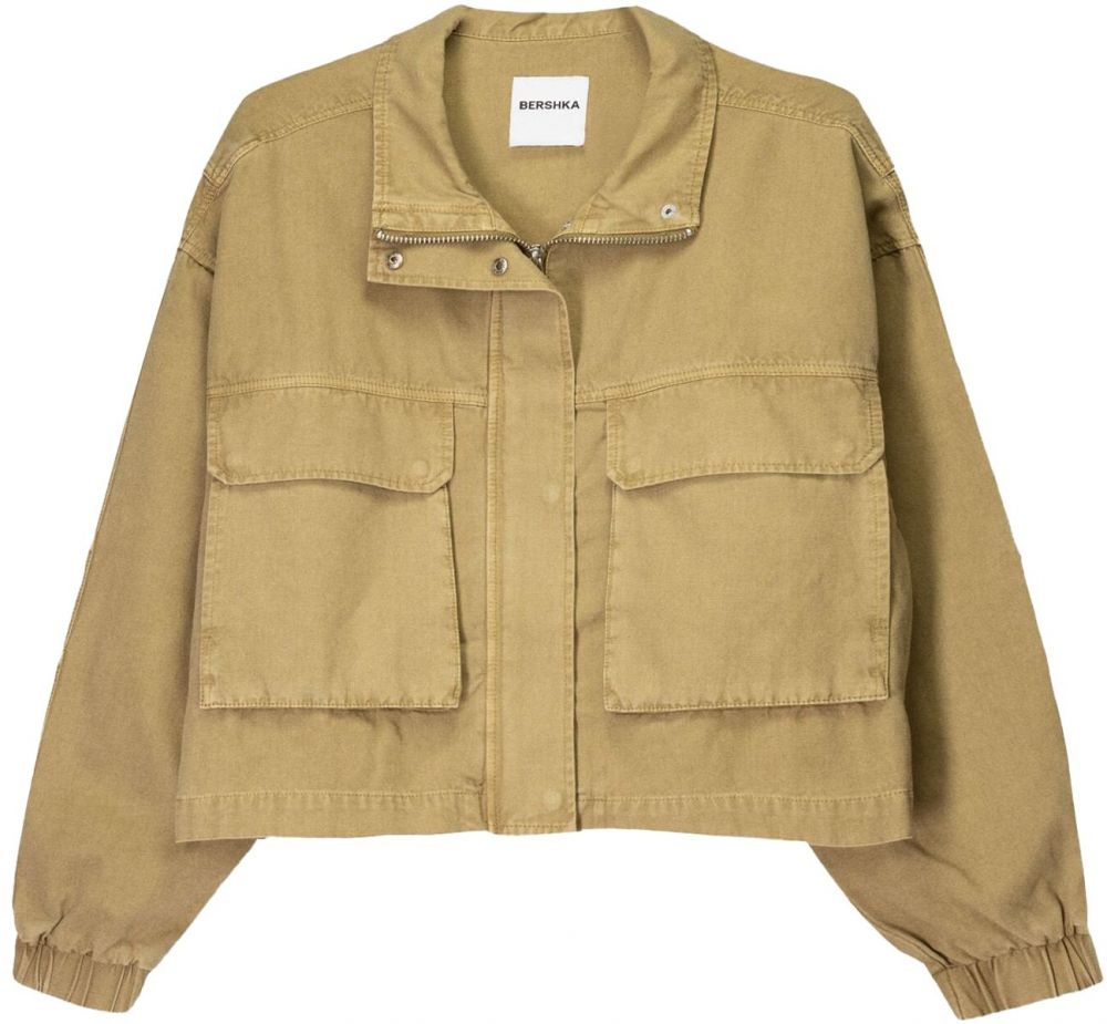 Bershka Prechodná bunda  béžová