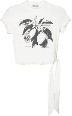 Bershka Tričko  nebielená / antracitová