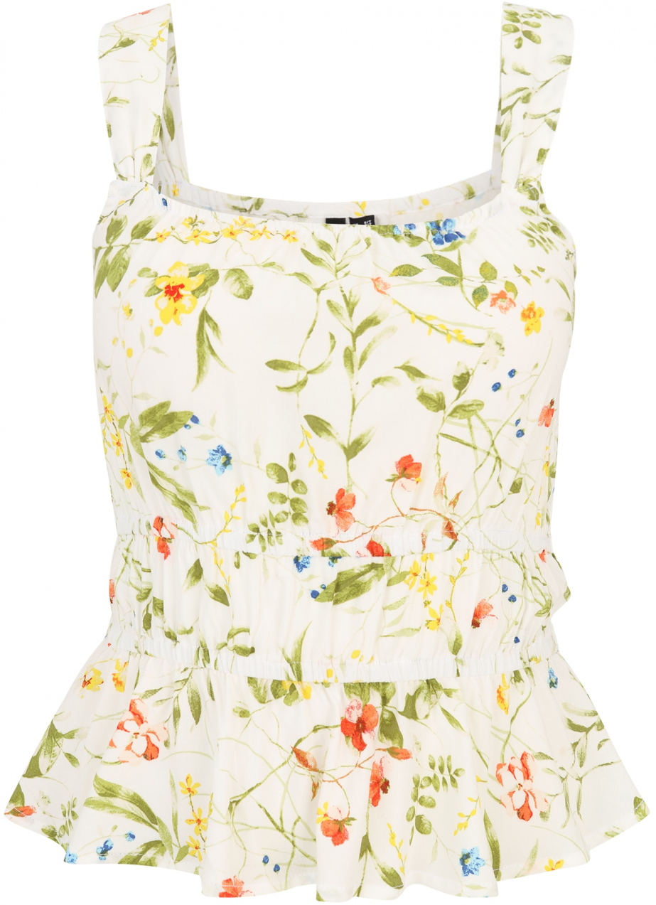 Vero Moda Tall Top 'VMEASY JOY'  modrá / žltá / olivová / biela