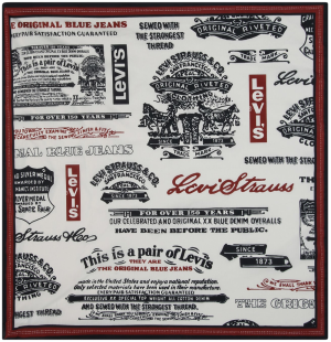 LEVI'S ® Šatka 'DOLLAR'  tmavočervená / čierna / šedobiela