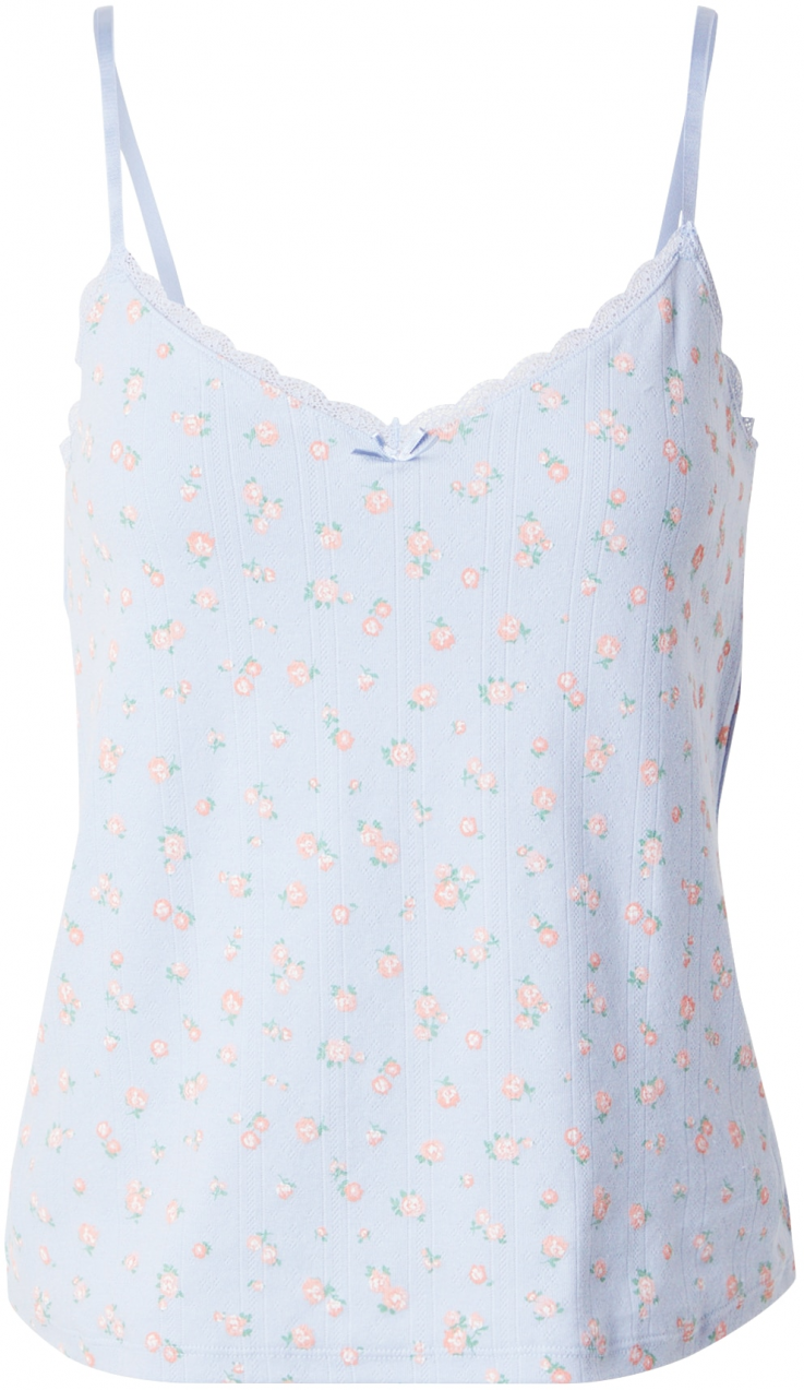 Hunkemöller Tričká na spanie  svetlomodrá / nefritová / rosé / biela