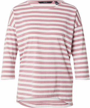 VERO MODA Tričko 'VMLUNA MALENA'  staroružová / biela