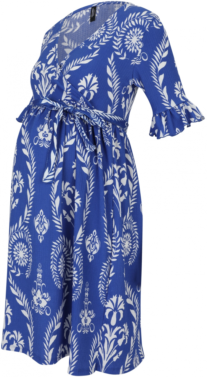 Vero Moda Maternity Šaty 'VMMMerve'  modrá / biela