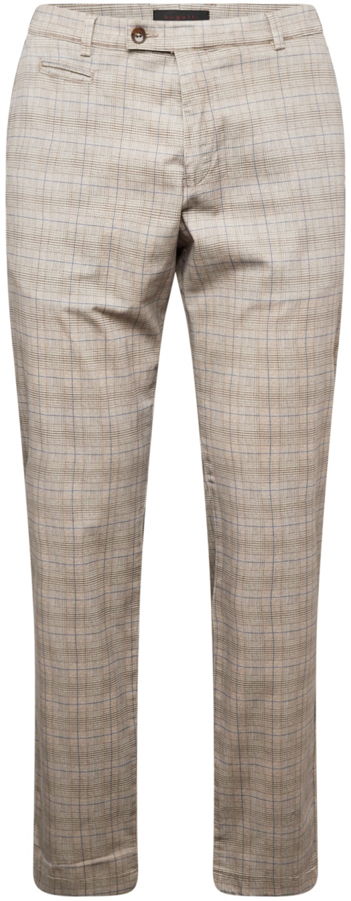 bugatti Chino nohavice  béžová / modrá / hnedá