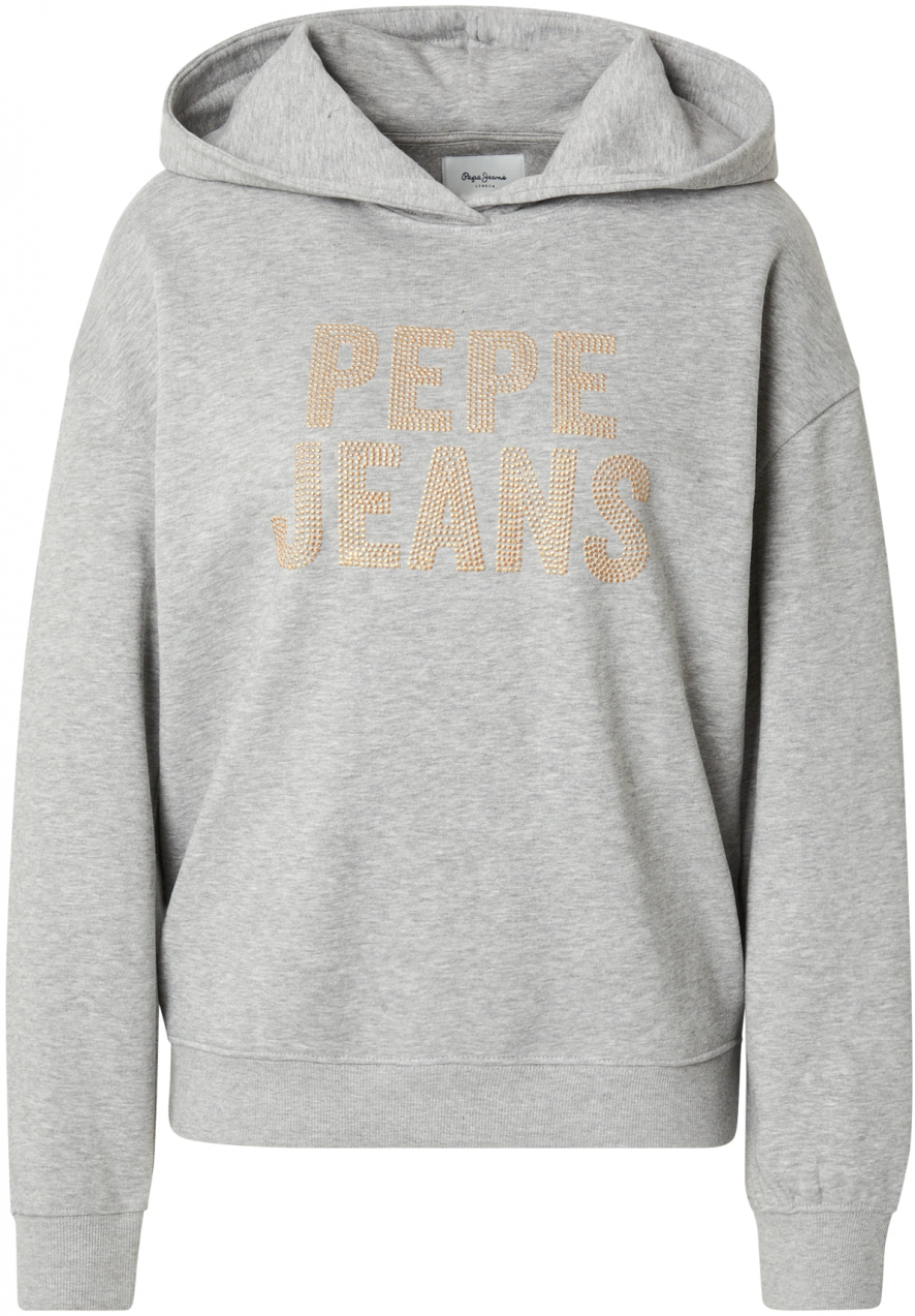Pepe Jeans Mikina 'CATIA'  zlatá / sivá melírovaná