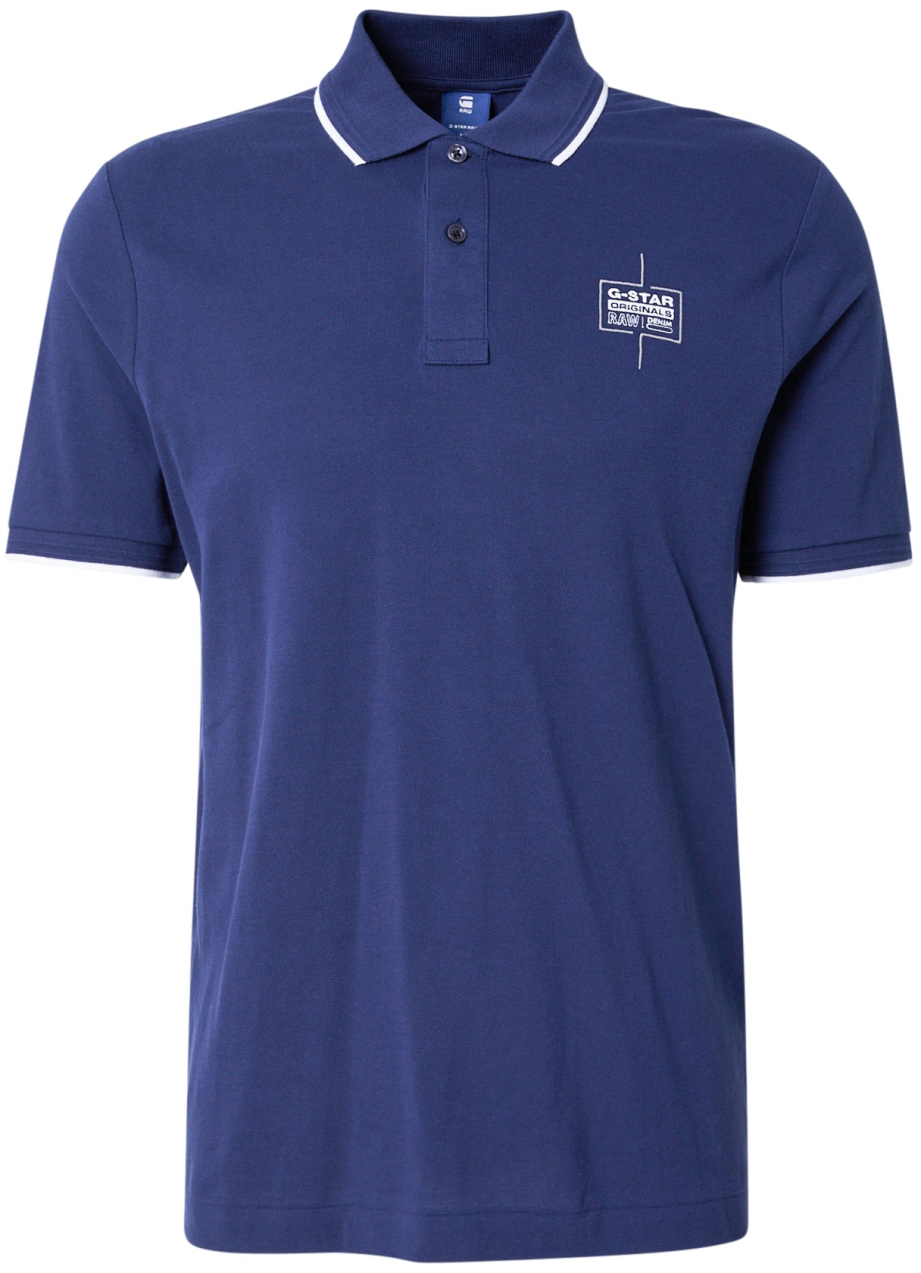 G-STAR Tričko  námornícka modrá / biela