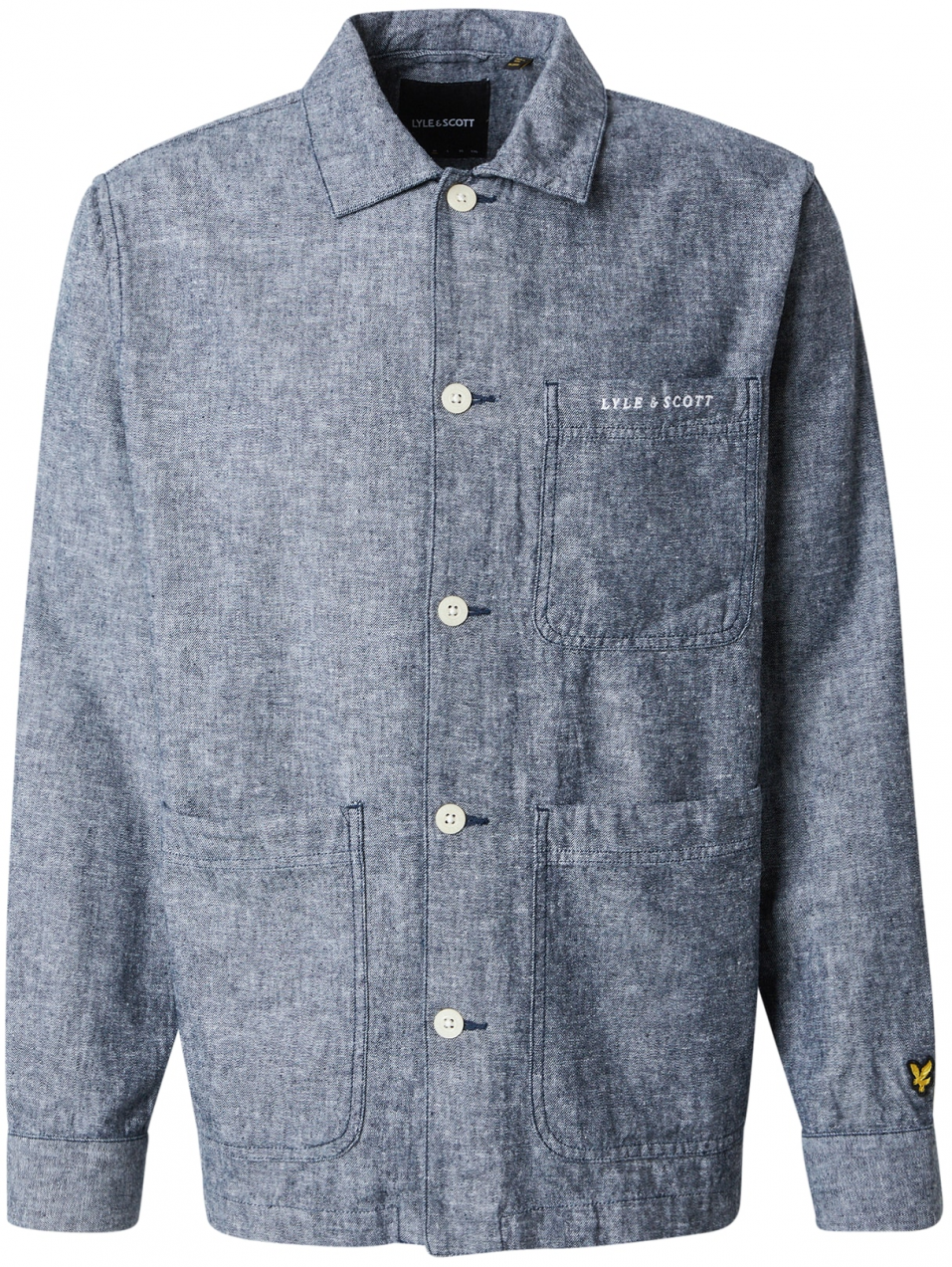 Lyle & Scott Prechodná bunda 'Flax'  modrá melírovaná
